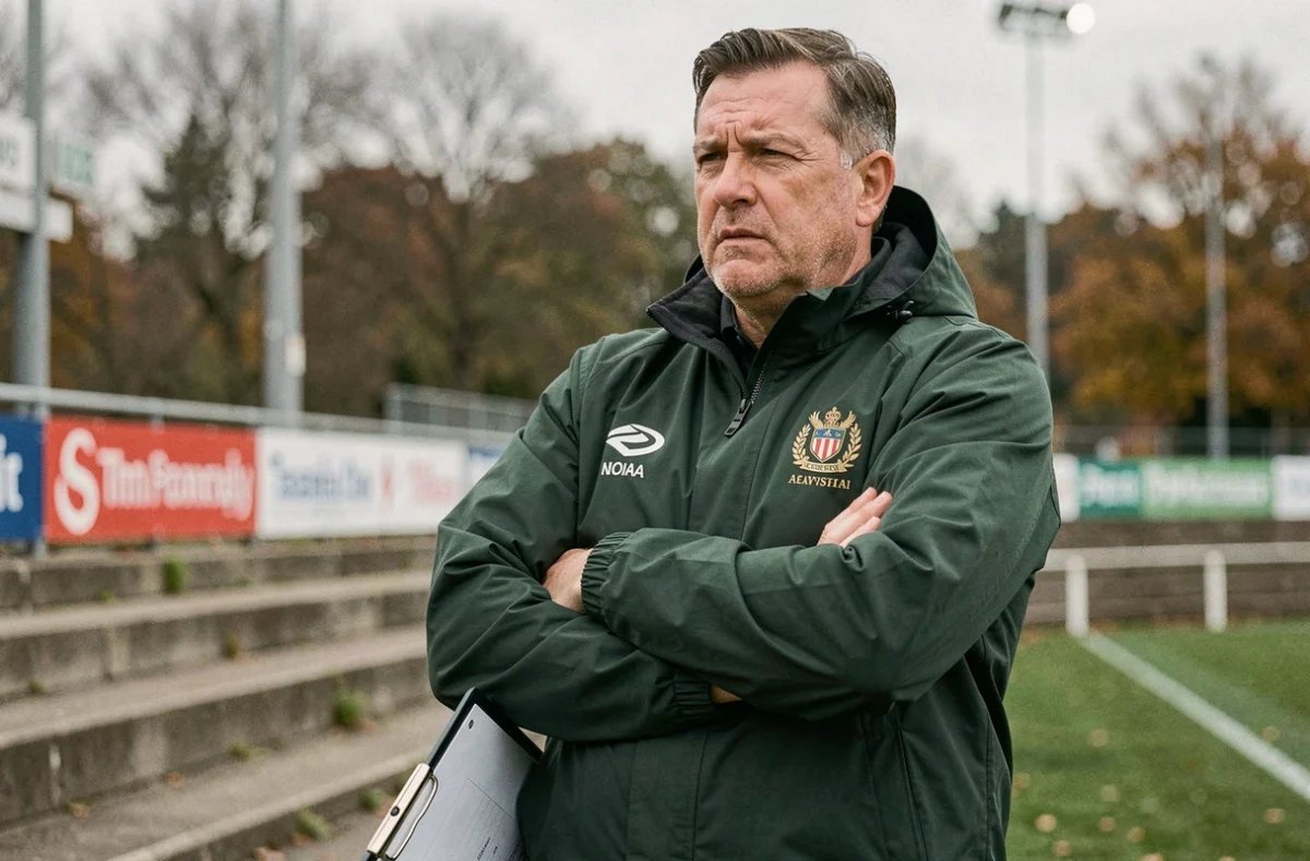 Entraîneur de club de rugby Fédérale 1 sur la touche pendant un match du week-end