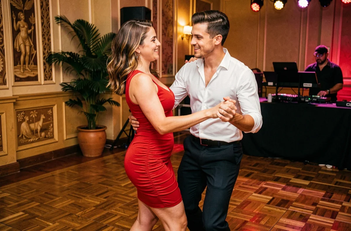 Couple dansant la salsa au Ritmoclub de Dijon